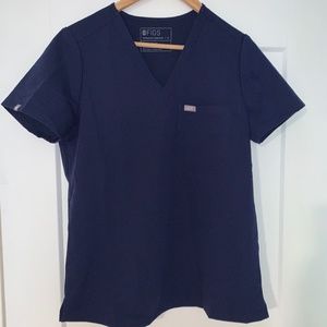 Figs Scrub Top - CATARINA (size: small,Color: Navy
